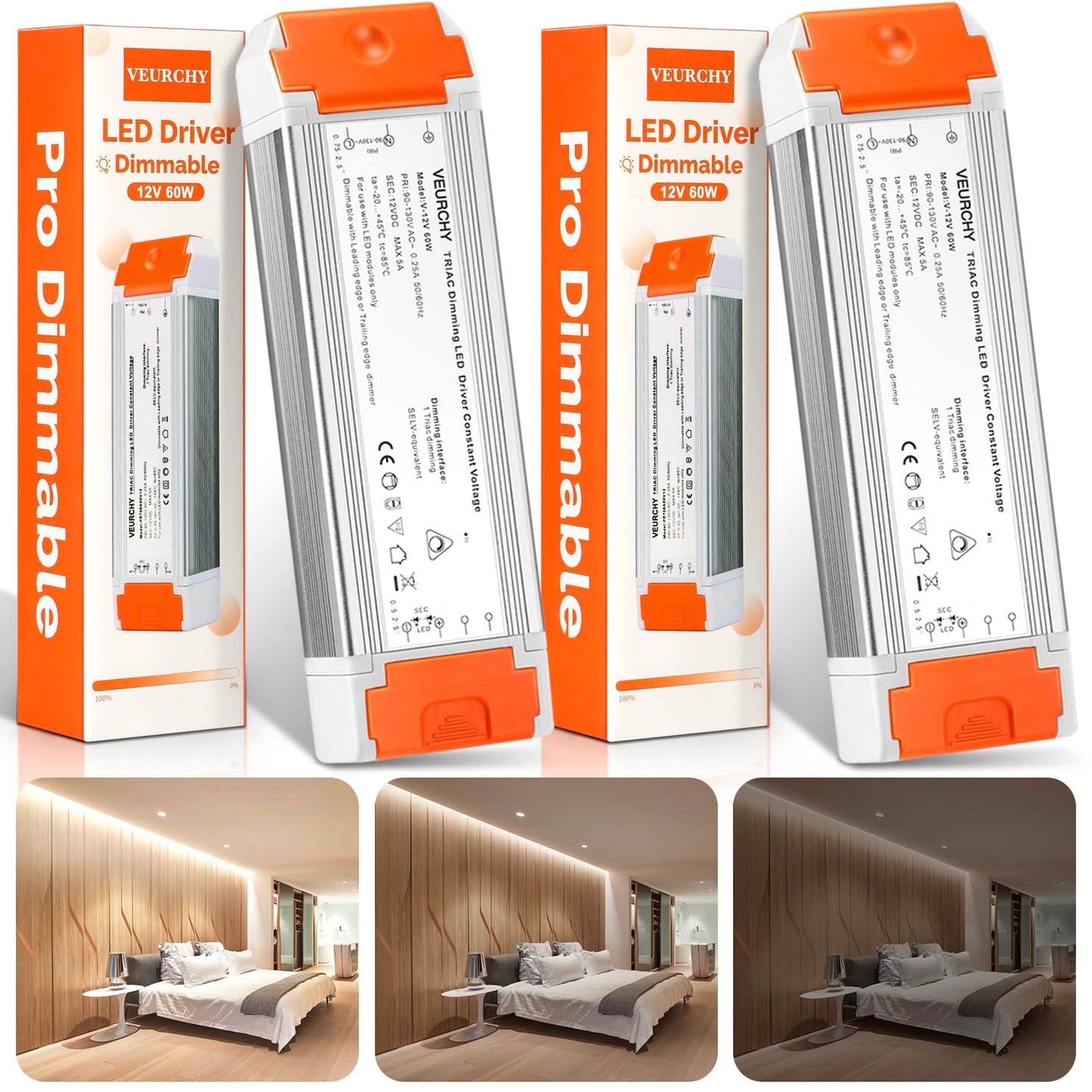 60W Dimmable LED Driver for Low Voltage Lighting Projects