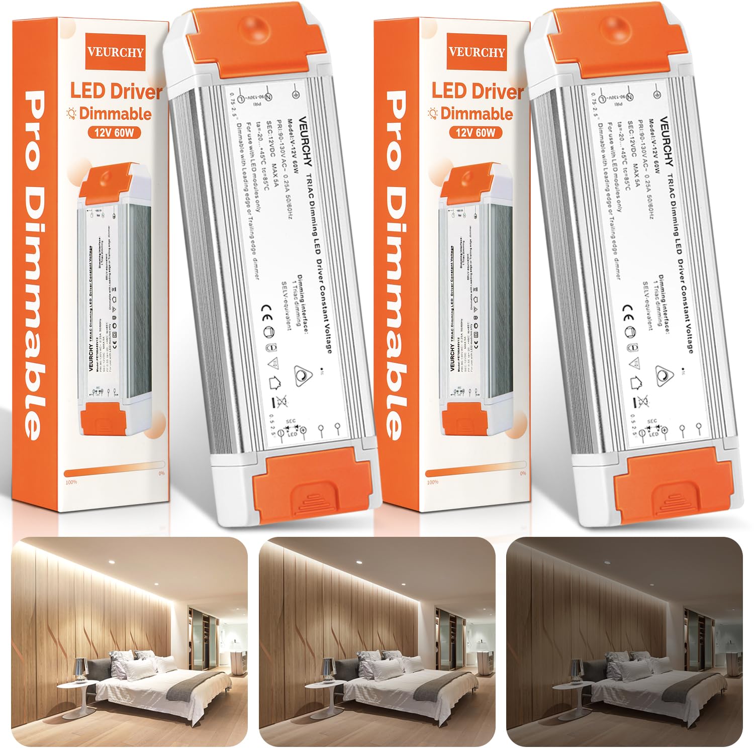 60W Dimmable LED Driver for Low Voltage Lighting Projects