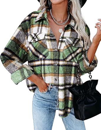 BTFBM Women Corduroy Shacket Jacket for Casual Fall Style