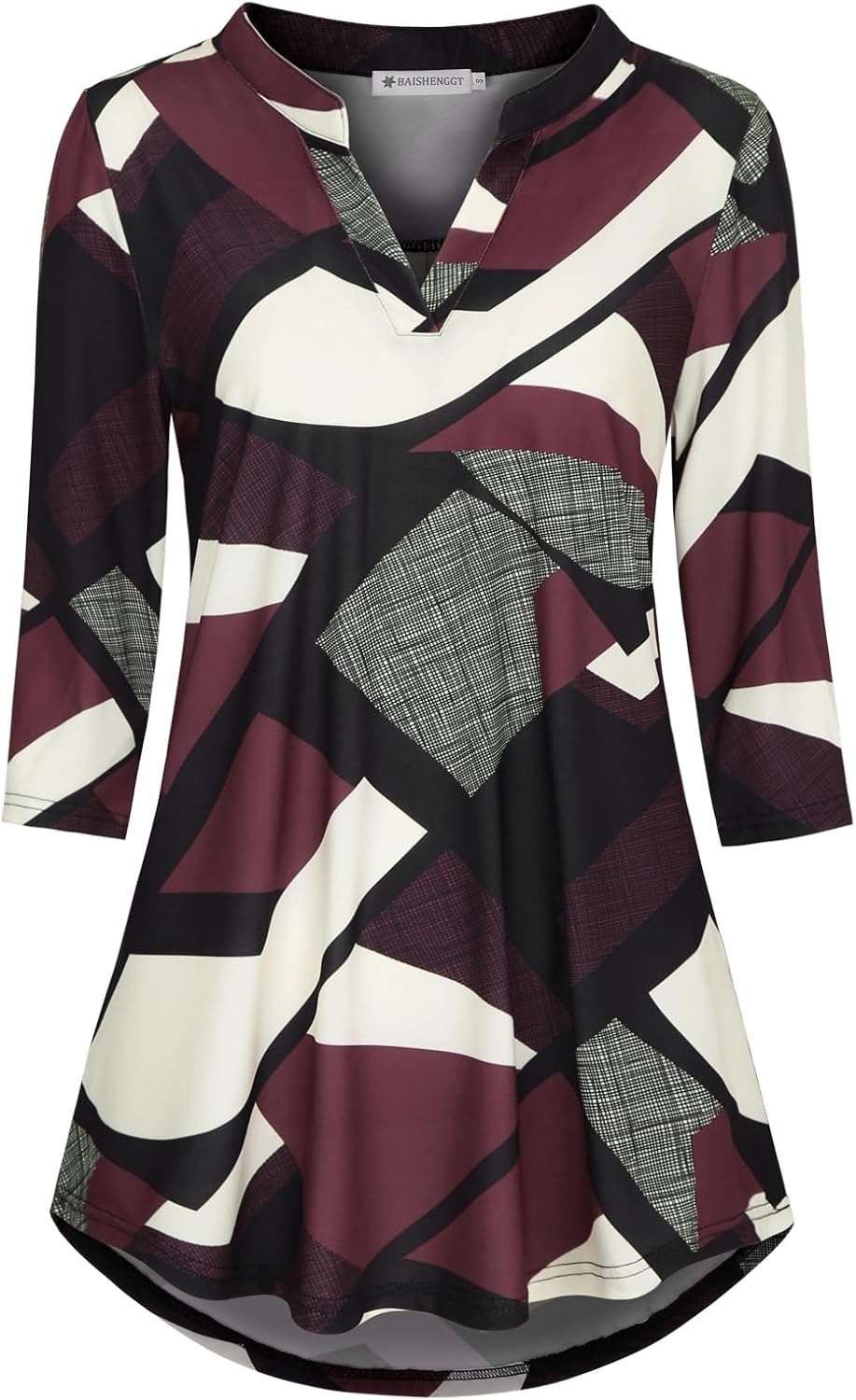 BAISHENGGT Womens Tunics Notch V Neck Tops for Every Occasion