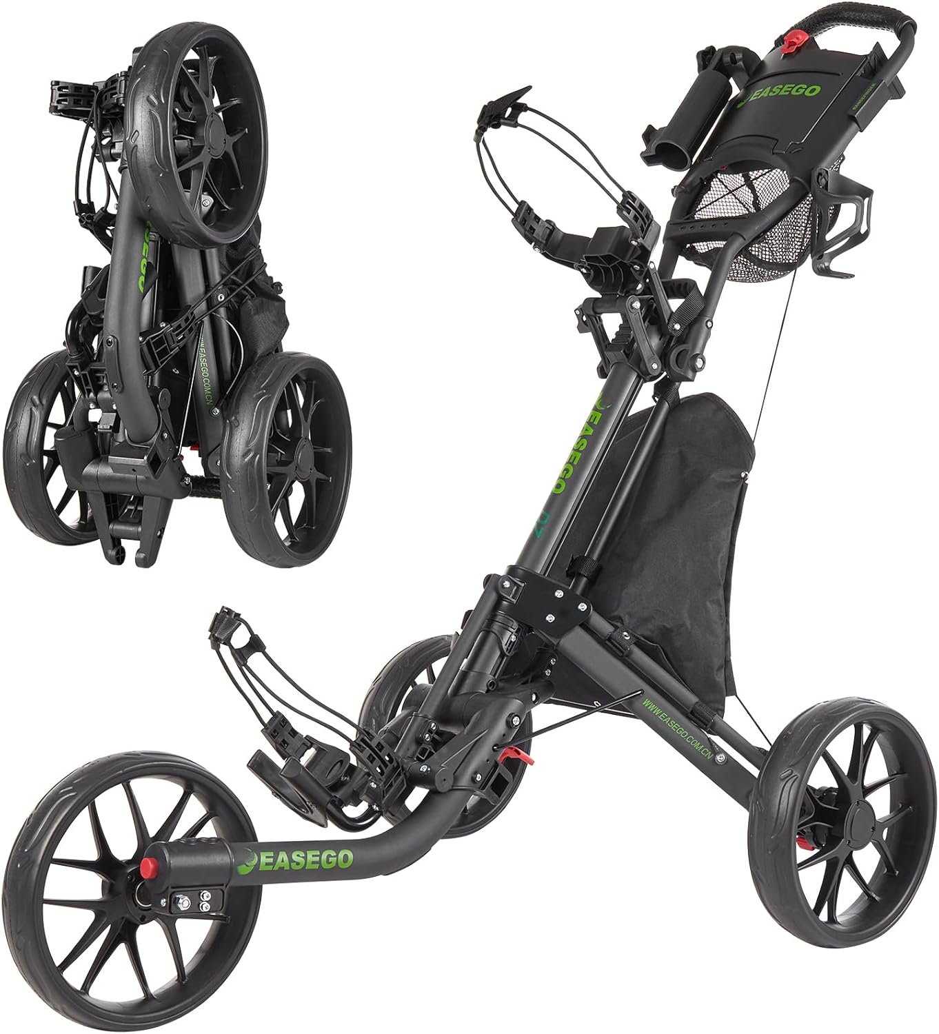 Easy Fold Golf Push Cart: Compact & Versatile ~ Easego