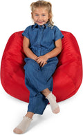 Big Joe Classic Bean Bag Chair for Kids Reading Nook, Red