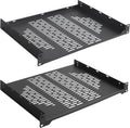 RIVECO 12 in 1U Rack Shelf for 19 in Network Rack - Vented Tray