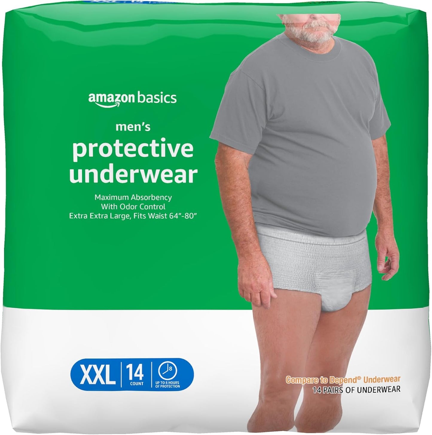Basics Men's Incontinence Underwear - Maximum Absorbency