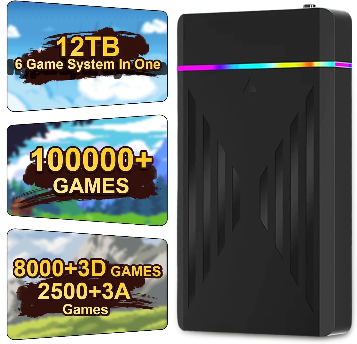 12TB Retro Gaming Hard Drive with 100,000+ Games Preloaded
