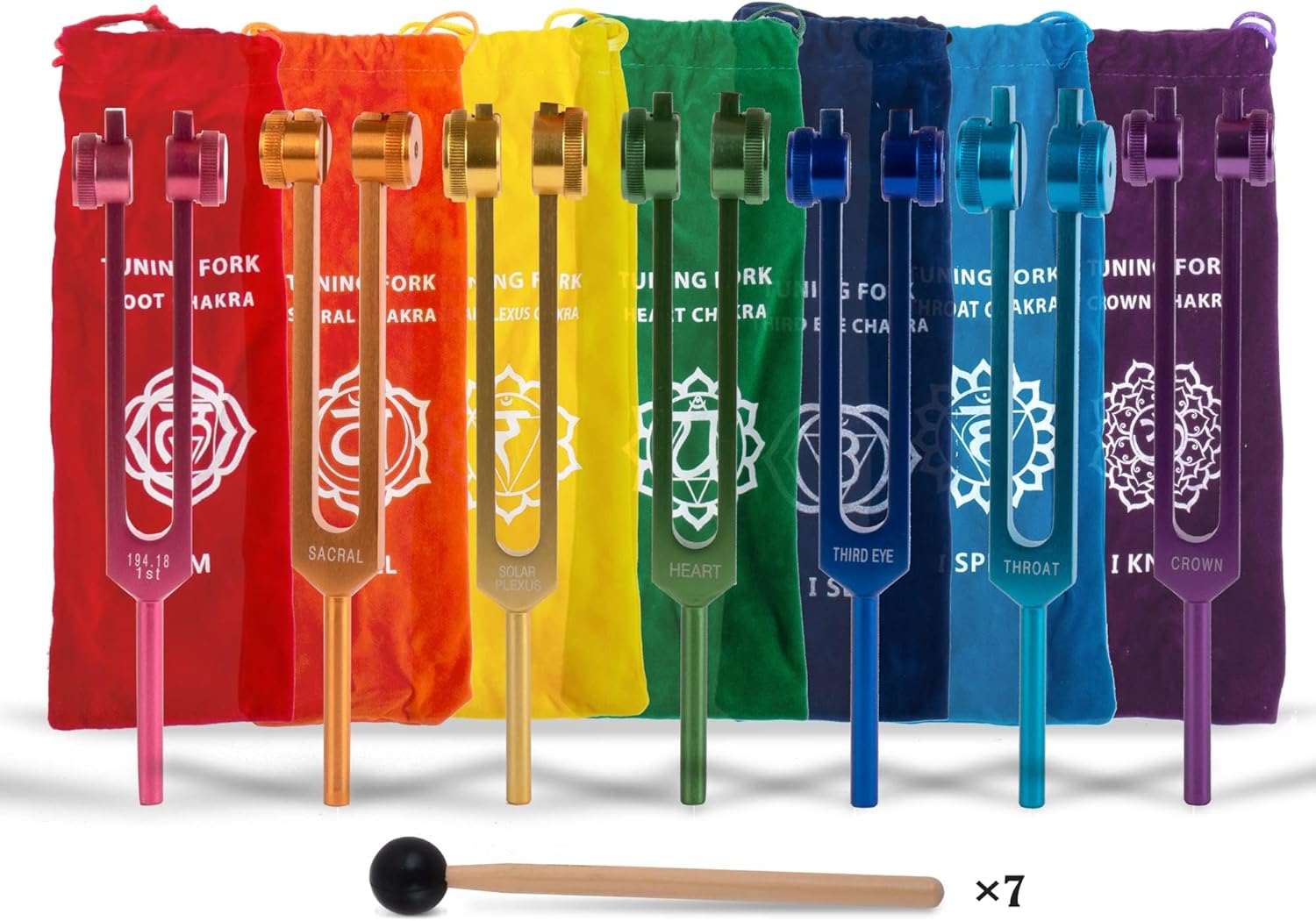 FMTY Tuning Fork Set for Chakra Healing and Sound Therapy