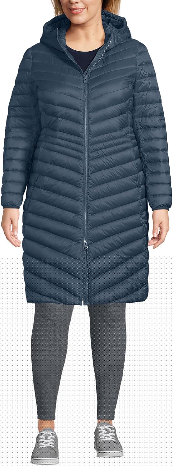 Lands' End Women's Ultralight Packable Long Down Coat Review
