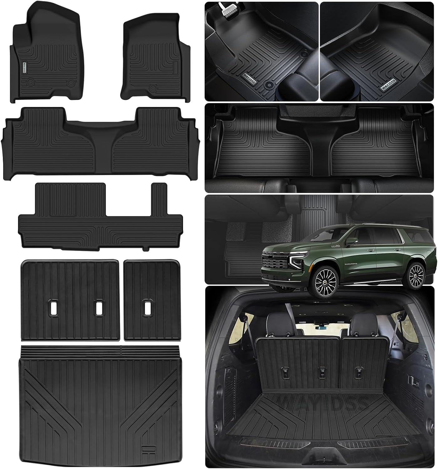 Custom Fit Floor Mats for 2021-2025 Chevy Suburban & Yukon XL