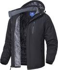 Mens Skiing Jacket with Hoodie - Waterproof Insulated Winter Coat