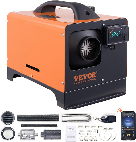 VEVOR 5KW Diesel Air Heater - Remote Control, Portable