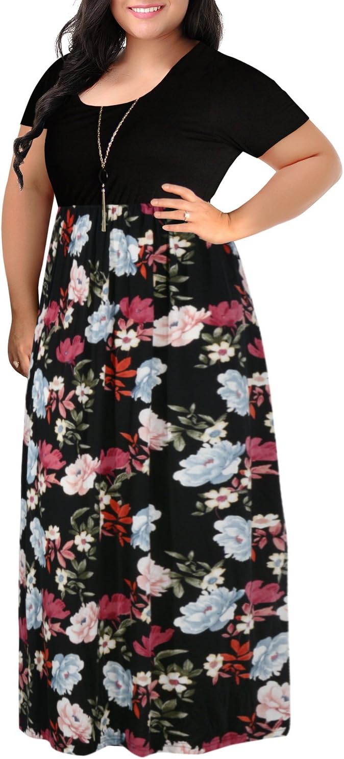 Plus Size Maxi Dresses for Curvy Women with Pockets