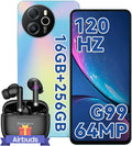 Blackview Shark8 Unlocked Phone 16GB+256GB - Smooth 120Hz Display