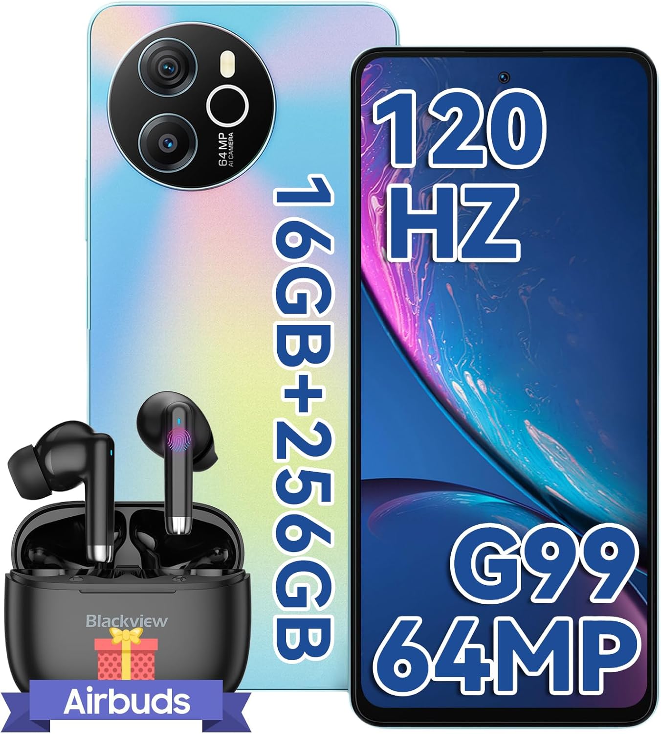 Blackview Shark8 Unlocked Phone with 16GB RAM and 256GB Storage