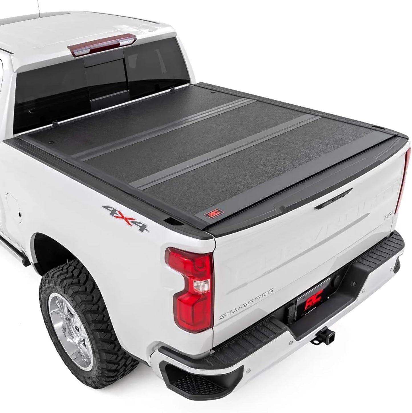 Rough Country Hard Tri-Fold Tonneau Cover for Chevy Silverado