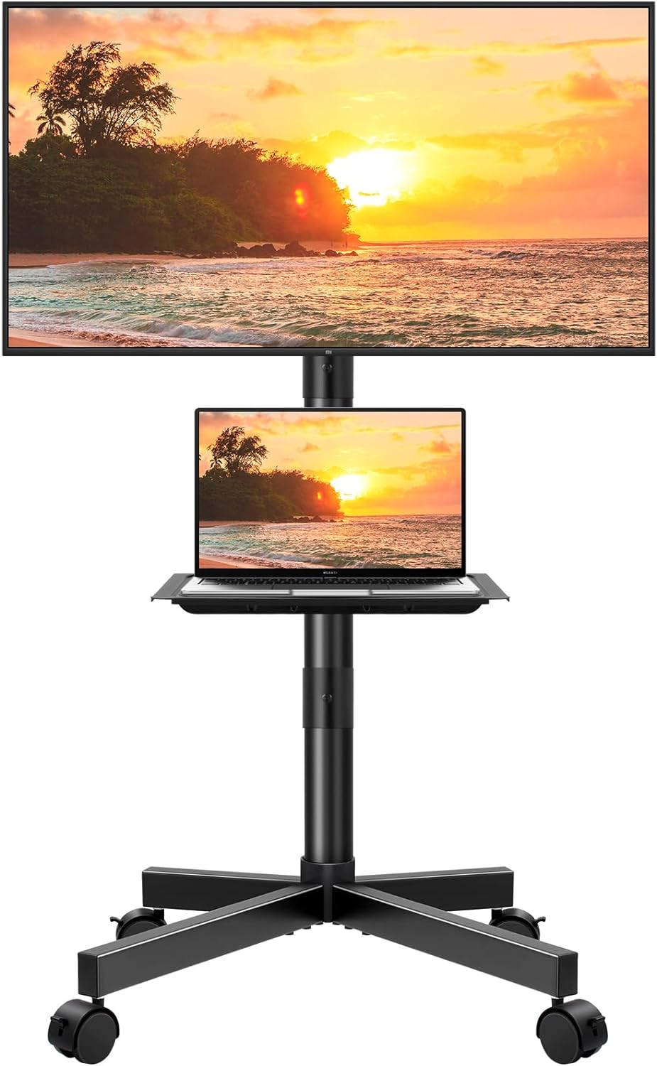 KKTONER Mobile TV Cart - Height Adjustable - 88lbs Capacity
