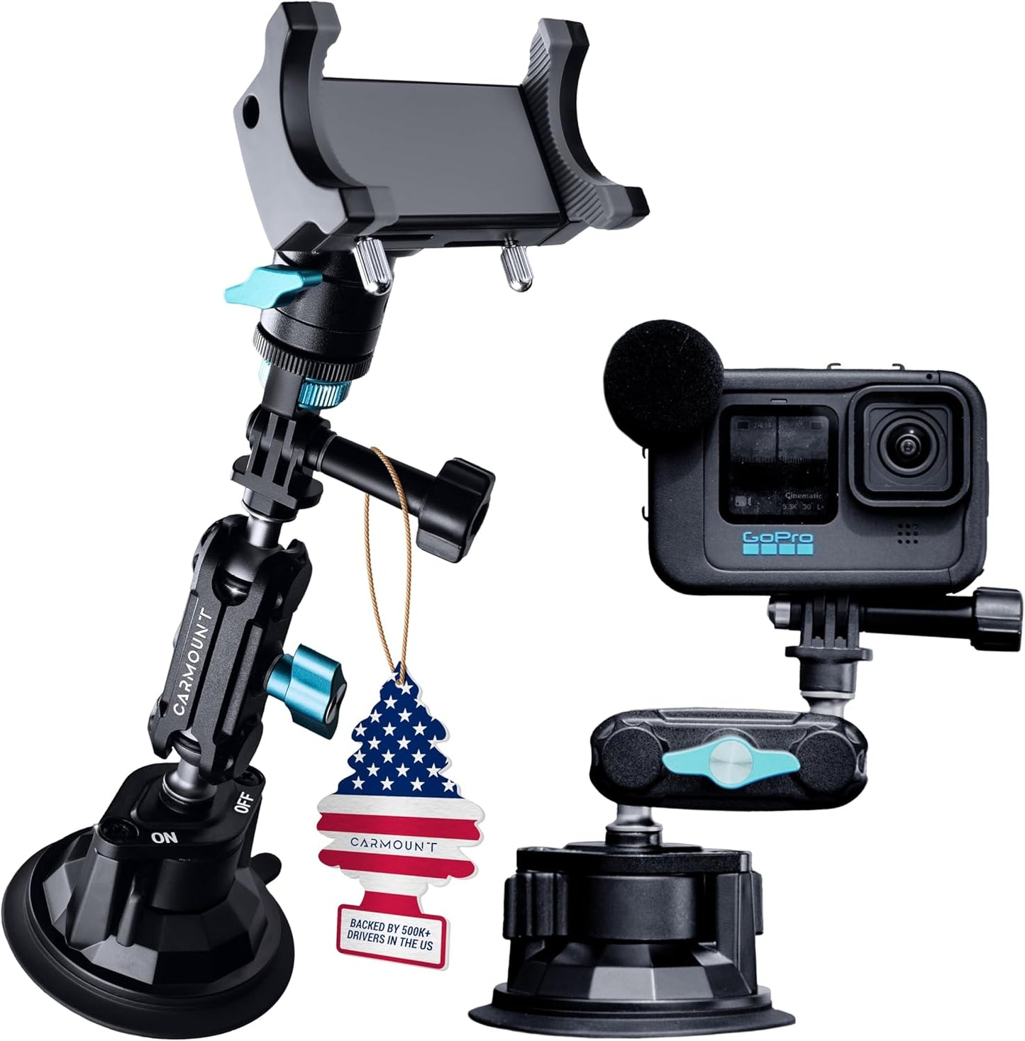 CARMOUNT TitanX100 Pro Heavy Duty Car Mount for Phones & Cameras