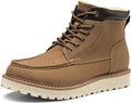 Men's Moc Toe Wedge Boots - Casual Comfort Work Boot