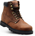 Work Boots for Men Soft Toe 6in Nubuck Leather Boots - Durable Comfort
