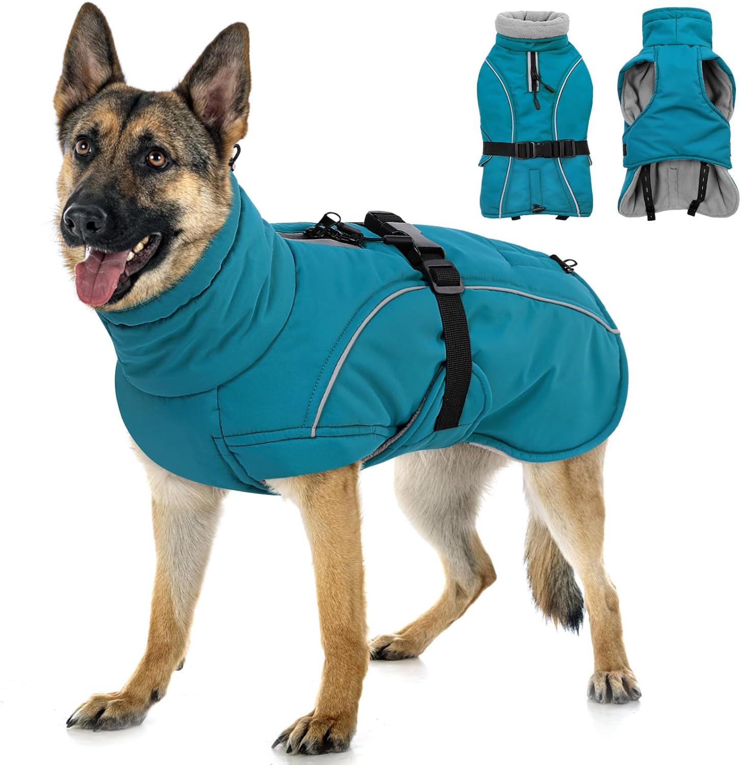 Queenmore XXL Dog Coat for Large Dogs - Warm Waterproof Jacket