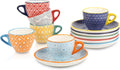 Selamica Ceramic Espresso Cups Set of 6 for Coffee Lovers