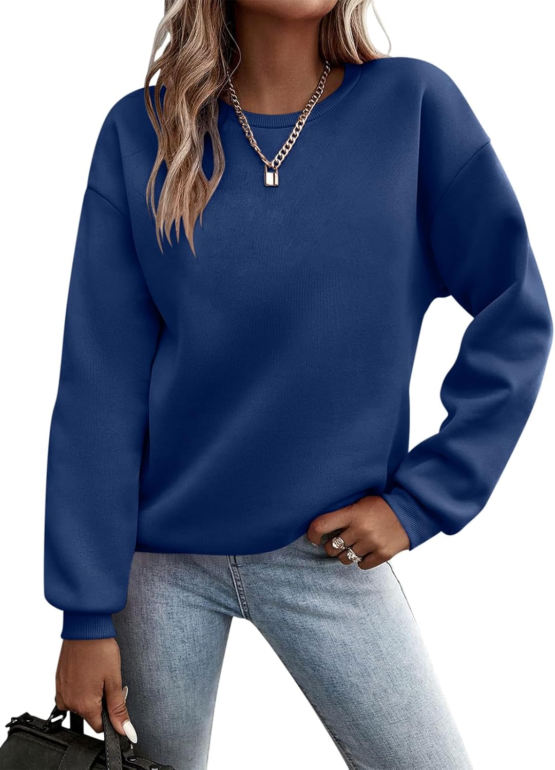 Stylish Women's Long Sleeve Color Block Sweatshirts for Fall