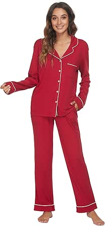 HEARTNICE Womens Pajama Set: Soft Long Sleeve Sleepwear Pjs