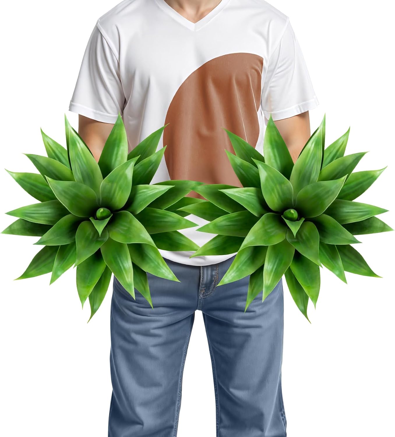 Artificial Agave Plant Set - 18 Inch Faux Aesthetic Decor