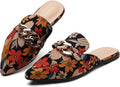 Metal Chain Decor Flat Mules for Women - Fashionable Pointed Loafers
