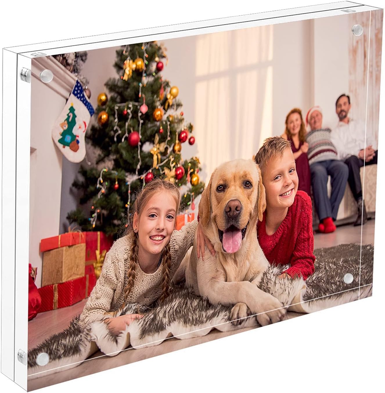 NIUBEE 8.5x11 Picture Frame for Tabletop Display - Clear Design