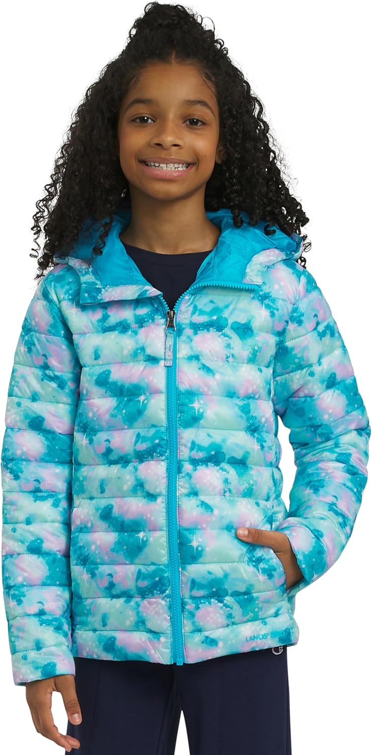 Lightweight Packable Insulated Puffer Jacket for Girls