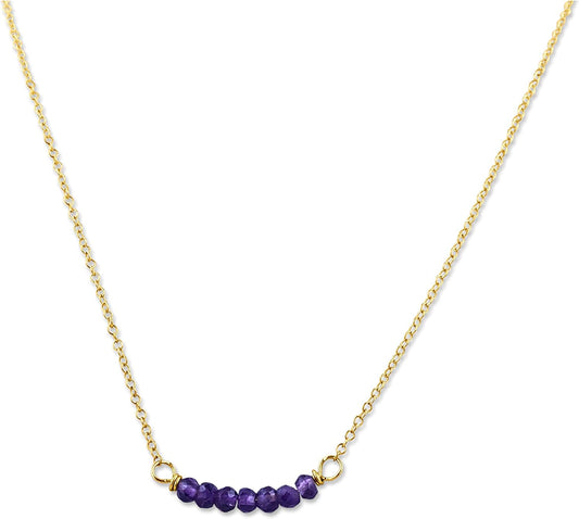 Personalized Birthstone Bar Necklace for Women and Girls
