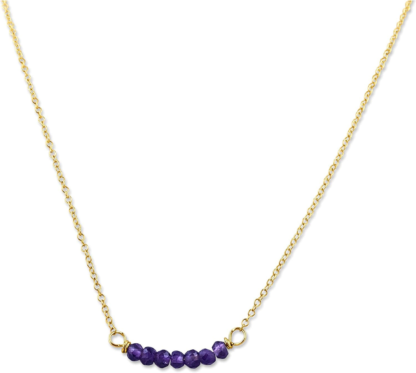Personalized Birthstone Bar Necklace for Women and Girls