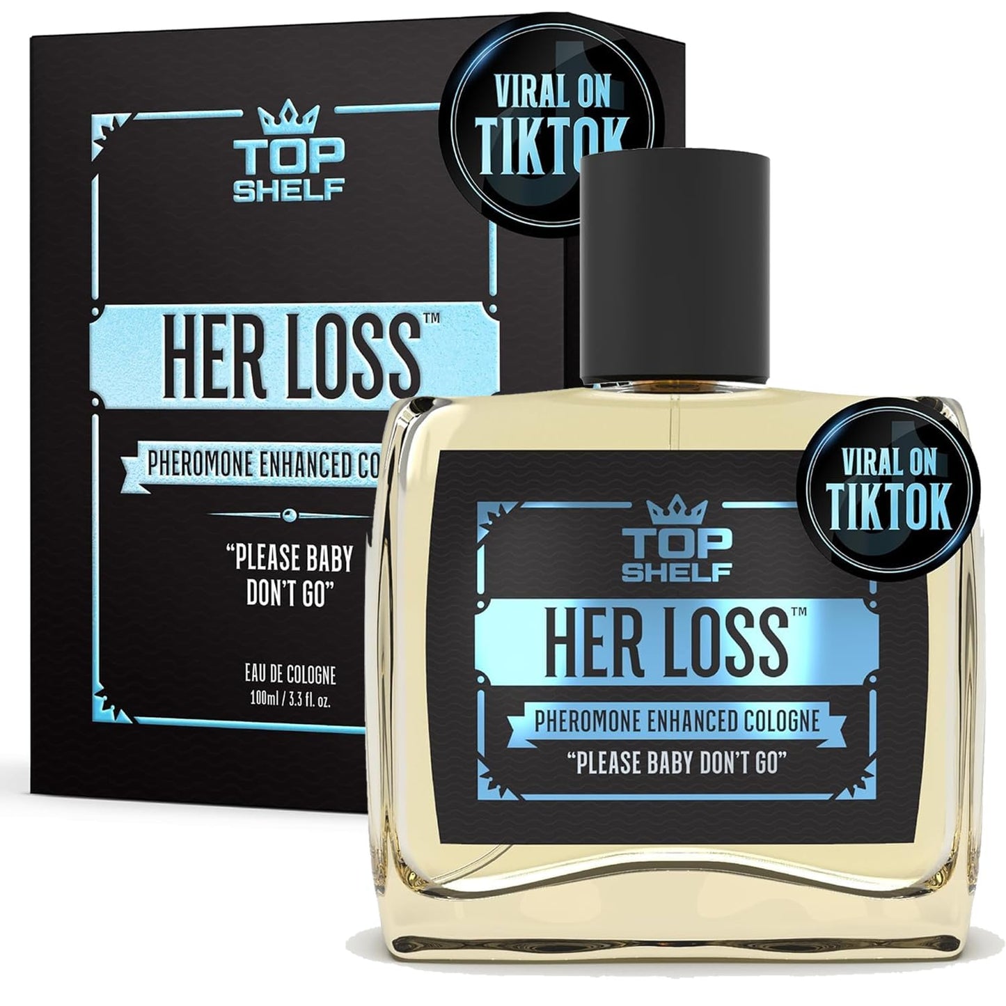 3.3 OZ Her Loss Cologne for Men - Pheromone Enhanced Fragrance