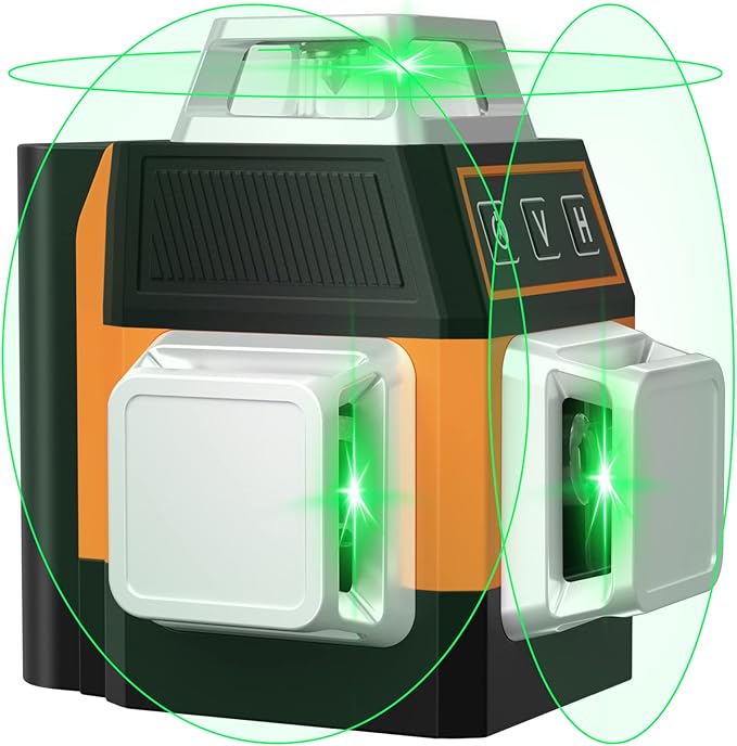 OMMO Laser Level - 12 Lines Green Self Leveling Tool for Precision