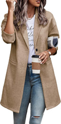 PRETTYGARDEN Women Plaid Shacket Jacket - Cozy Wool Blend Fall Coat