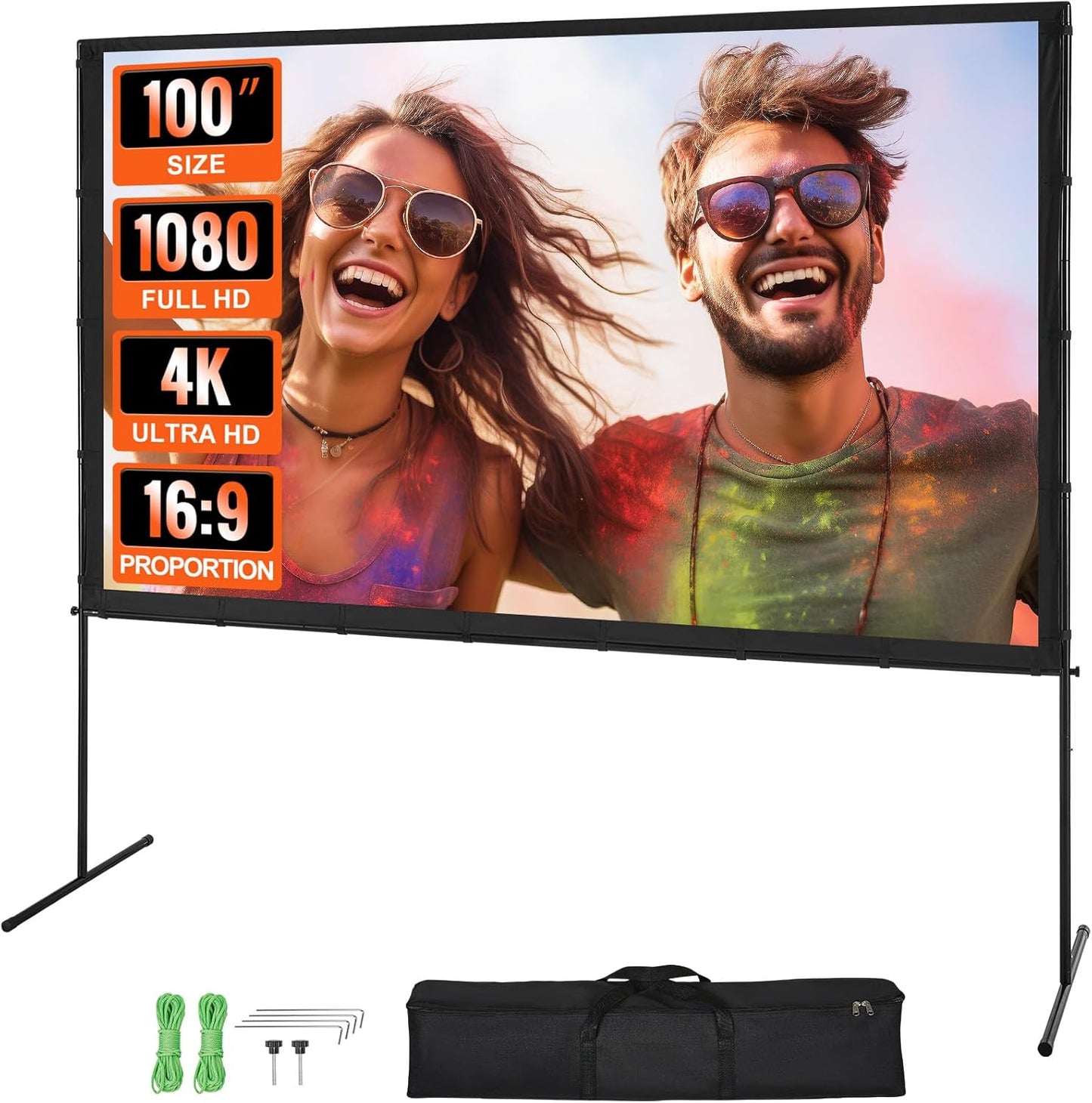 100-inch 4K Outdoor Movie Screen for Epic Movie Nights