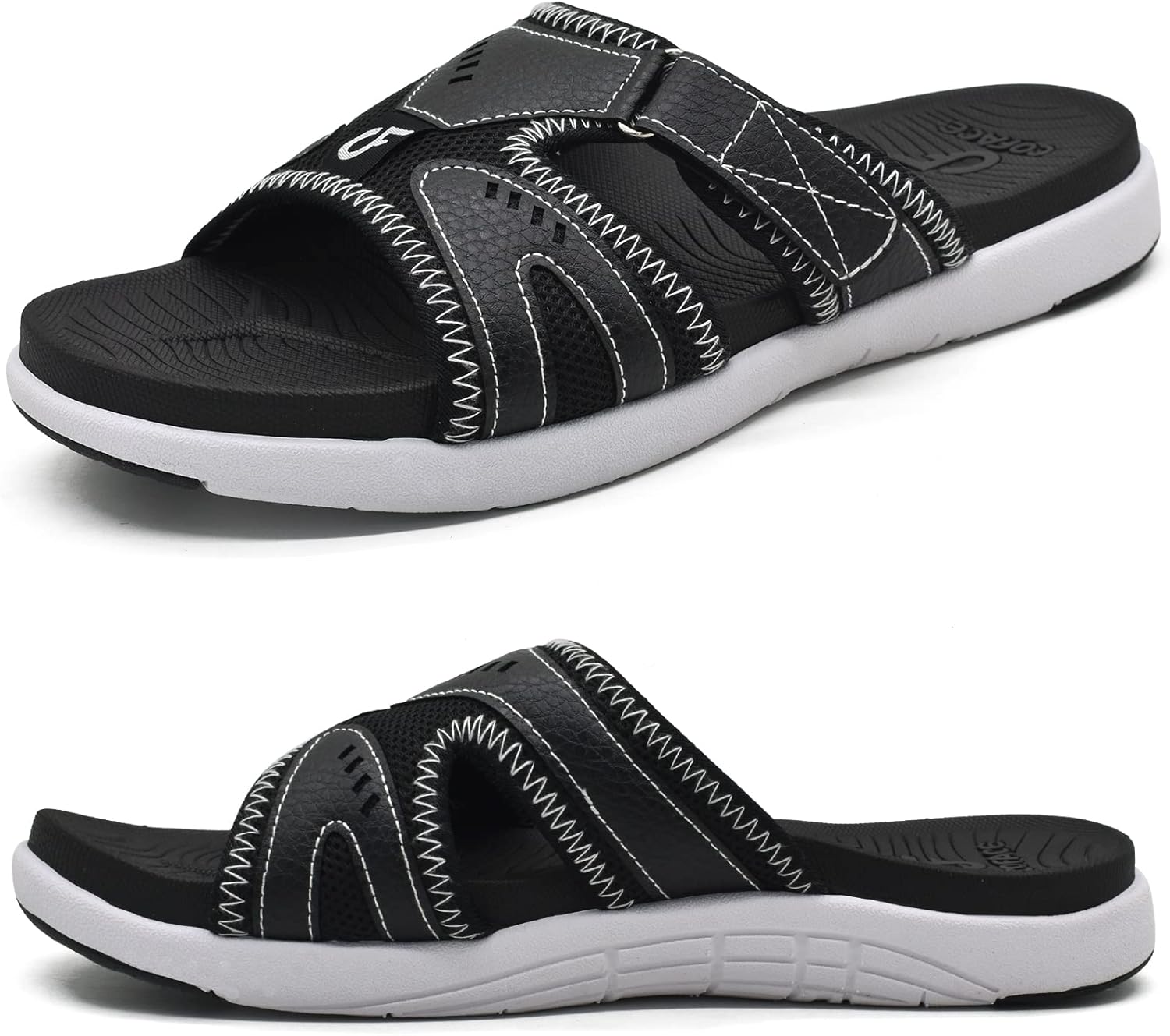 COFACE Mens Sport Recovery Sandals for Plantar Fasciitis Relief
