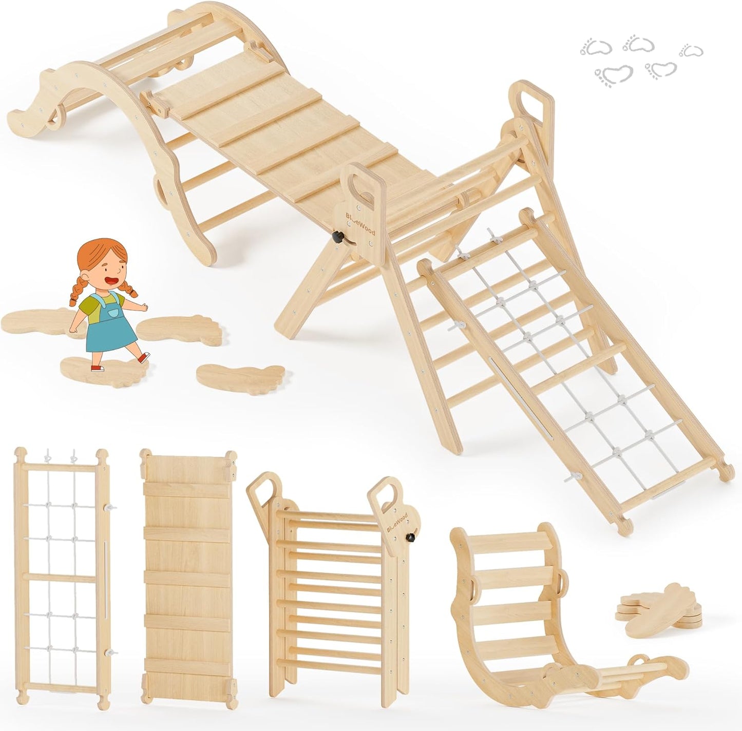 10-in-1 Pikler Triangle Set for Toddlers - Endless Fun