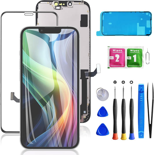 iPhone 14 Plus Screen Replacement with Repair Tools and Adhesive