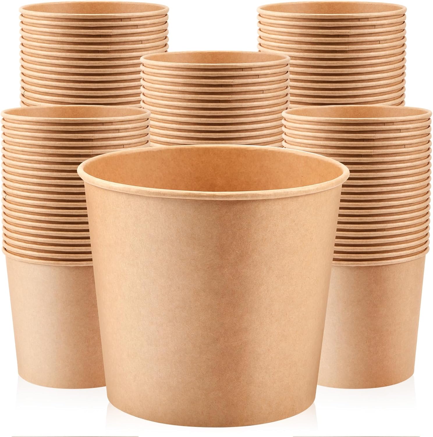 Hoolerry 100 Pack 85 oz Paper Buckets for Parties and Events