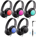 Kids Headphones with Mic for School Students K-12 - Durable On-Ear Set