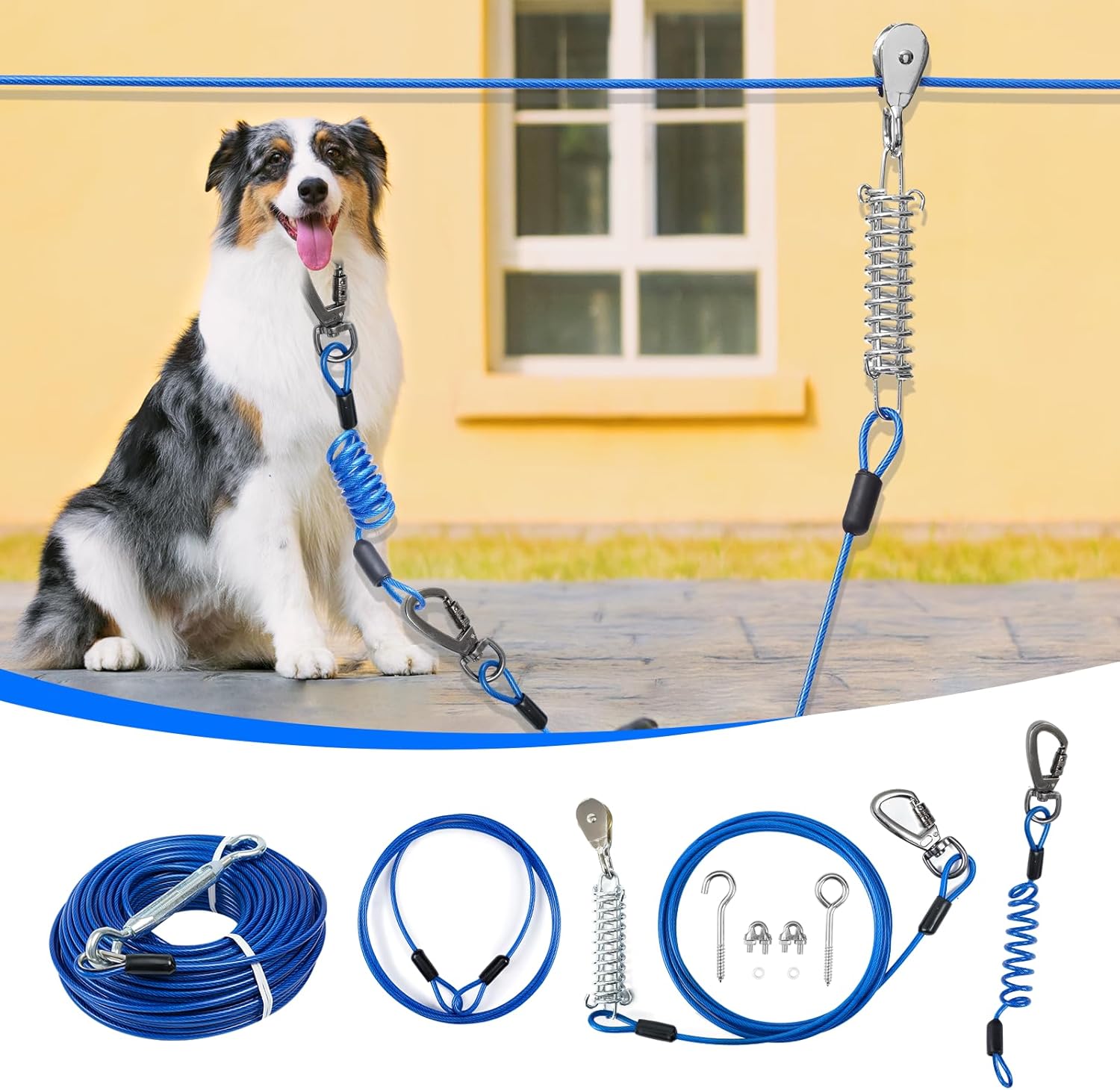 Runner for Yard with Double Shock Absorption for Large Dogs