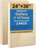 Falling in Art 24x36 Unfinished Wooden Canvas Panels 2 Pack - Deep 1