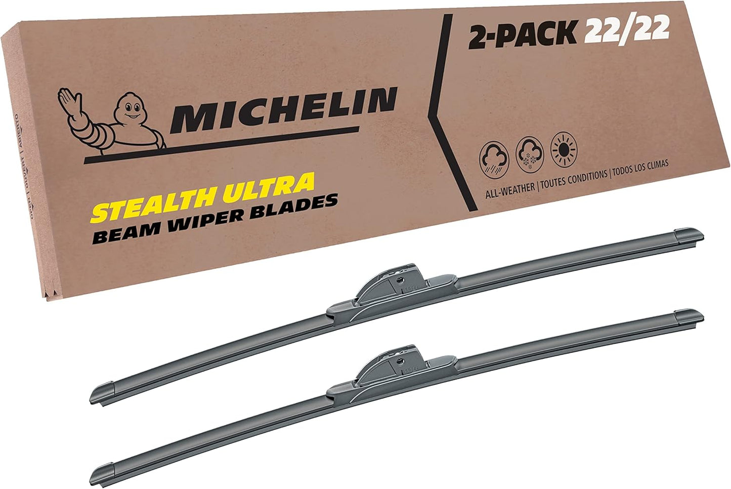 Michelin Stealth Ultra Wiper Blade Twin Pack for Optimal Visibility