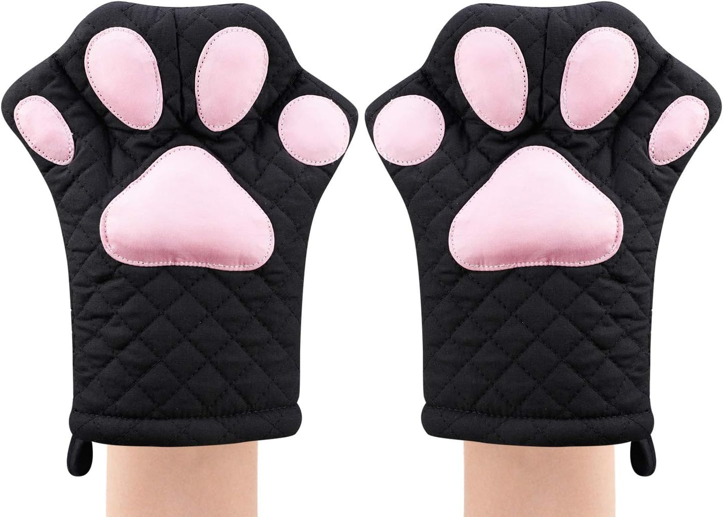 Cat Design Heat Resistant Oven Mitts - Ultimate Kitchen Essential!