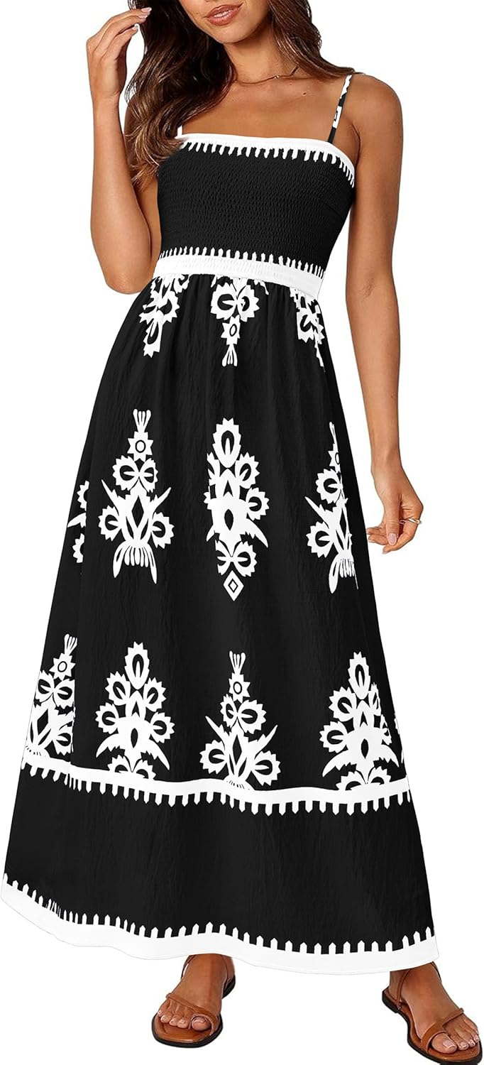 PRETTYGARDEN Summer Dress for Women: Floral Sundress Style