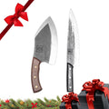 COOLINA Alpha Duo Knife Set - Lixy Cleaver & Tungsten XL Chef Knife