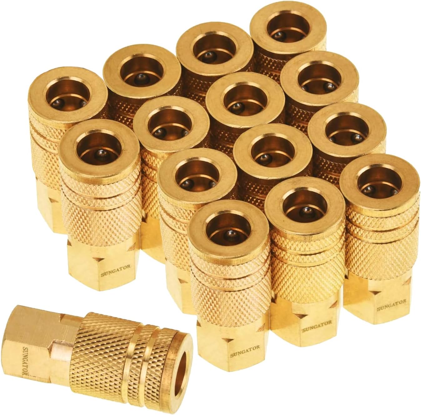 SUNGATOR 15-Pack 1/4 Inch Air Hose Fittings for Quick Connect