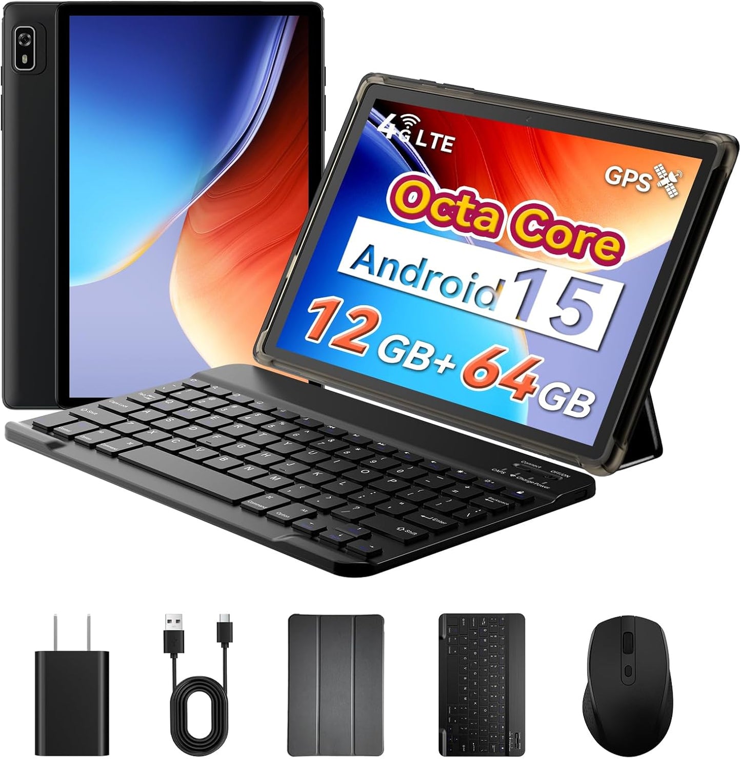 Android Tablet 10 inch with Keyboard and 4G LTE Connectivity