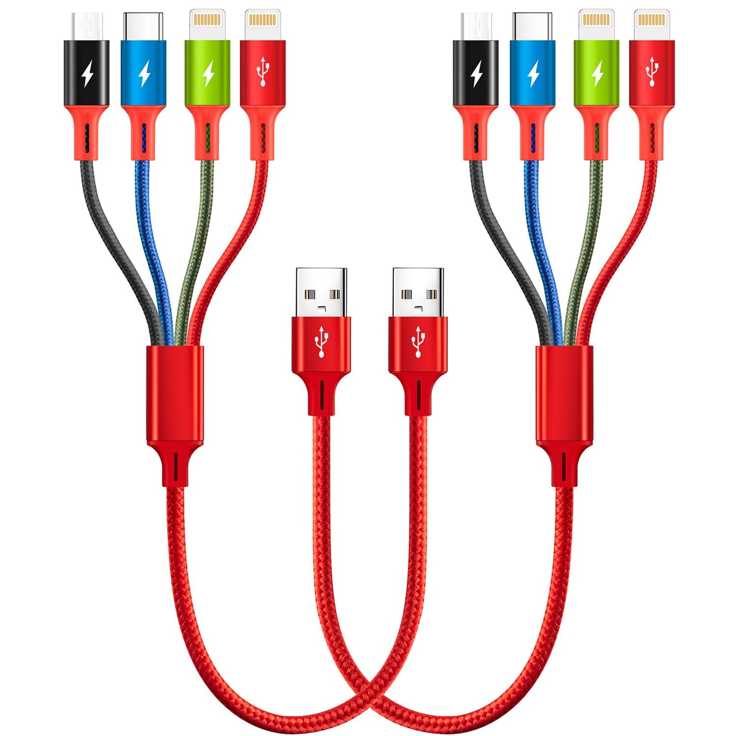 MINLU 4-in-1 Fast Charge Cable Duo